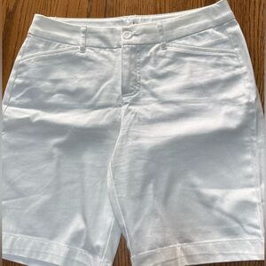 St John Bay White Bermuda Shorts 10P